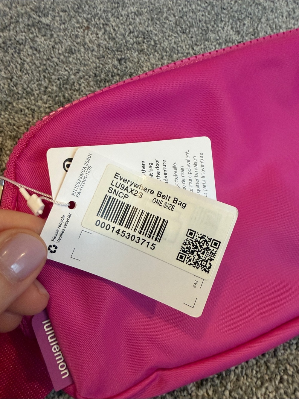 NWT Lululemon Belt Bag in Sonic Pink - Picture 2 of 4